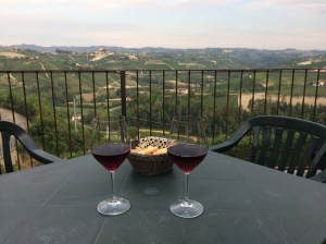 View of Barolo from Castiglione Falletto