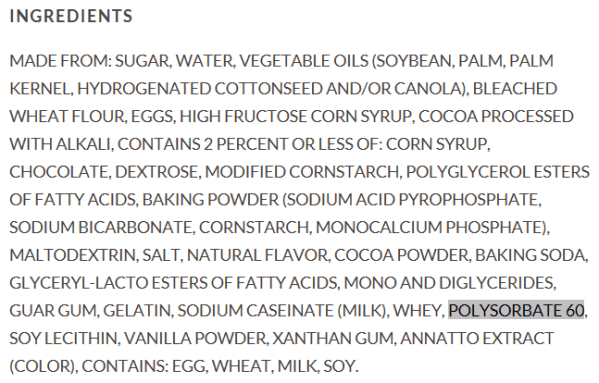 Cake mix ingredients