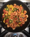 Skillet Shrimp with Chorizo and Squash